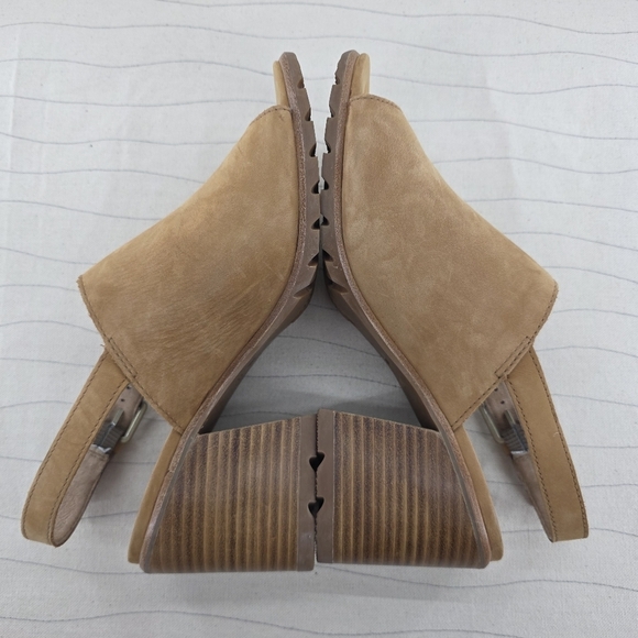 Sorel Womens Nadia Slingback Tan Leather Sandals Heels Shoes NL3241-224 Size 8 - Picture 8 of 11